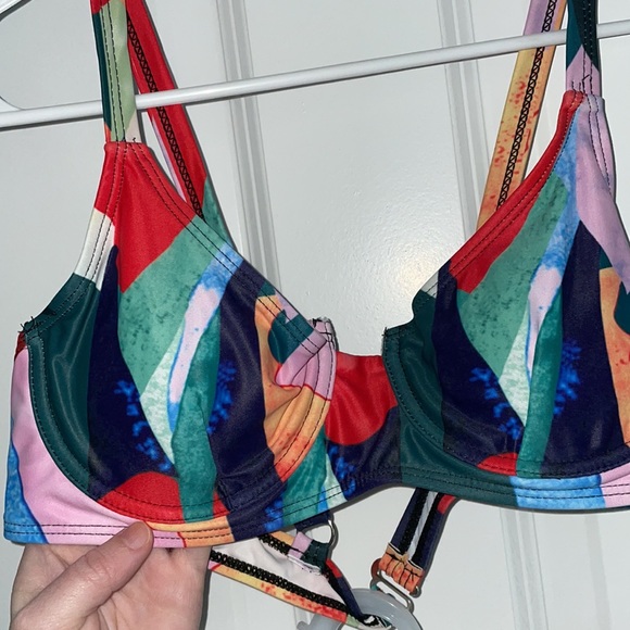 Multi-Colored Underwire Bikini Set size L NEW - Picture 2 of 9